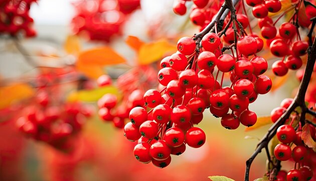 Red berries in autumn.