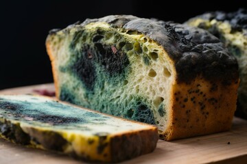 bread with mold fungus. Generative AI