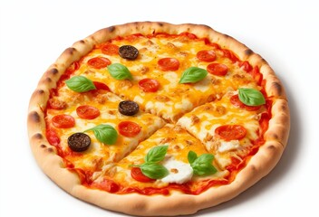 pizza isolated on white background