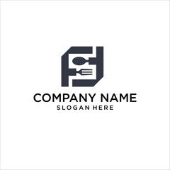 Letter Initial S Symbol with Fork Spoon for Food Restaurant Icon Logo design inspiration