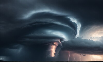 lightning in the sky