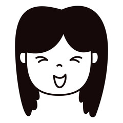 Cute Face Head Doodle Vector Illustration