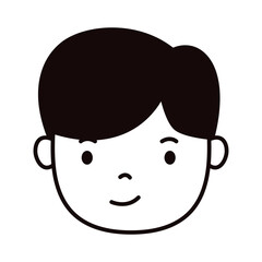 Obraz na płótnie Canvas Cute Face Head Doodle Vector Illustration