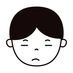Cute Face Head Doodle Vector Illustration