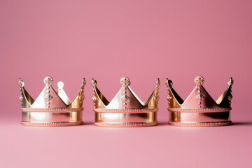 Three crowns as a symbol of the celebration of the Day of the Three Kings