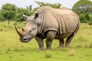 Foto op Plexiglas White Rhino grazing. © MdImam