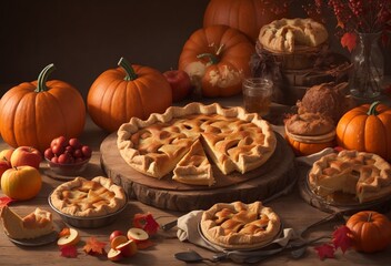 Halloween pumpkin pie