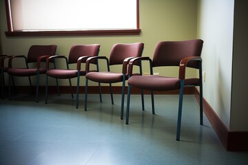 arranged chairs in a waiting room for interviews