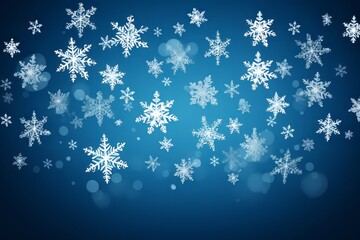 Winter's Whispers. Blue & White background