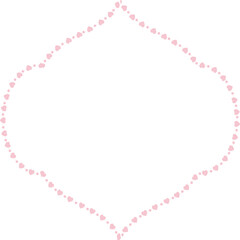 Naklejka premium Rectangle Frame Heart Frame cute pink pastel decoration love pattern classic romantic horizontal vintage frames heart border art Elements design border decoration element decor