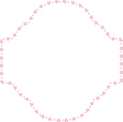 Naklejka premium Rectangle Frame Heart Frame cute pink pastel decoration love pattern classic romantic horizontal vintage frames heart border art Elements design border decoration element decor