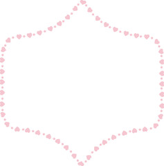 Rectangle Frame Heart Frame cute pink pastel decoration love pattern classic romantic horizontal vintage frames heart border art Elements design border decoration element decor