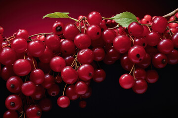 Fresh red cranberry organic fruit.