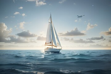 Obraz premium sailing boat on the sea
