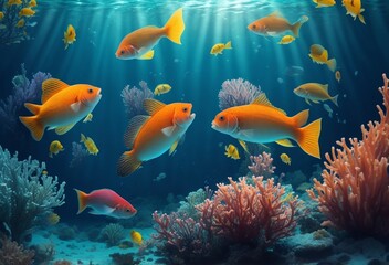 fishes in aquarium