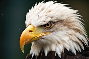 Fototapeta premium close-shot of a bald eagle staring intensely
