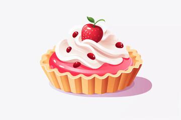sweet tart vector flat minimalistic isolated vector style illustration