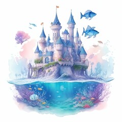 fairy tale castle illustration