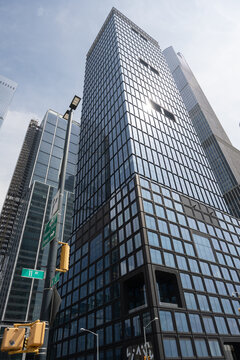 New York, NY, USA - June 3, 2022: 55 Hudson Yards, designed by A. Eugene Kohn and Kohn Pedersen Fox Associates.