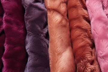 texture shots of velvet, cotton and faux fur fabrics