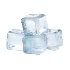 ice cubes isolated on transparent background