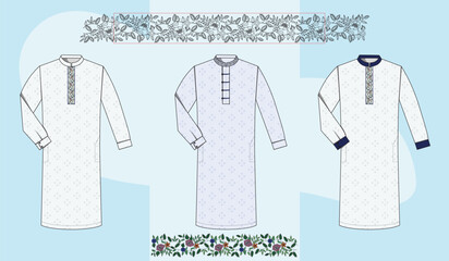 Thobes Design with embroidery and Print