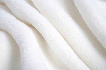 close-up image of fleece fabric texture in white