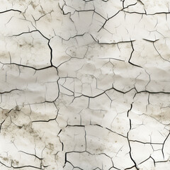 Fototapeta premium Seamless cracked old concrete wall background, ai pattern