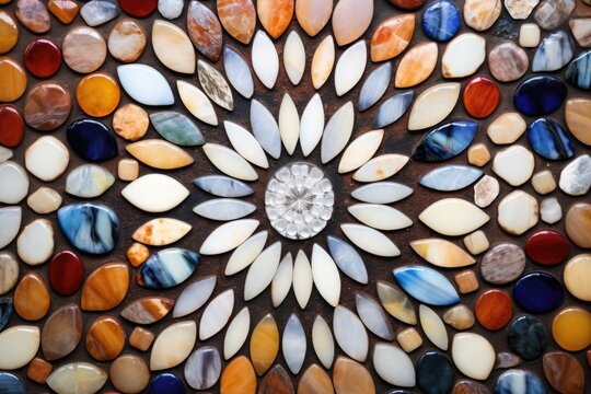 different stones unity to create a beautiful mosaic