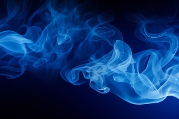 Blue and White Vape Smoke on Dark Blue Background