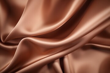 Fototapeta premium Brown Satin Fabric Texture Closeup