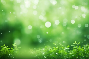 Obraz premium Green Bokeh Nature