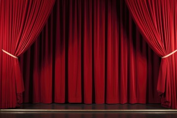 theaters red curtain closed before performance