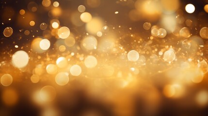 A luxurious golden backdrop with bright bokeh and shimmering elements. Perfect for holiday parties and sale announcements, adding a touch of elegance and excitement to your projects. - obrazy, fototapety, plakaty