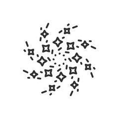 Holiday Fireworks, linear icon. Line with editable stroke