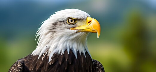 Obraz premium Portrait of an american bald eagle, wildlife.