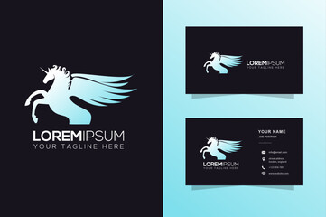 pegasus logo, pegasus, horse wings, flying horse, horse logos, unicorn logo, unicorn, logo template, template