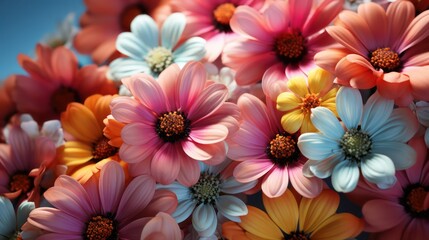 close up flowers in the garden