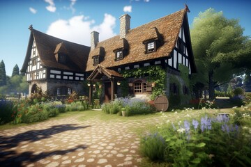 A house simulation game with realistic 3D environments and interactive features. Generative AI