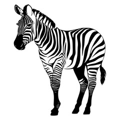 Fototapeta na wymiar silhouette vector illustration of a zebra