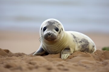 Harbor seal cub.