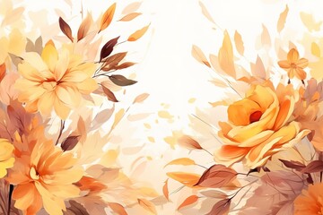 beautiful rustic floral background. Generative AI