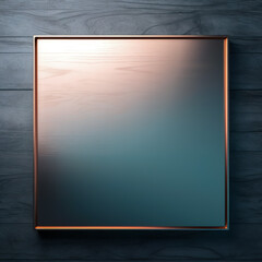 Shiny glossy square, gradient color, geometric background.