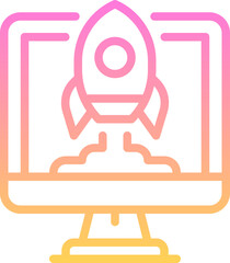 Monitor rocket icon