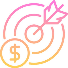 Financial target icon