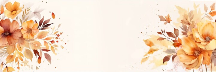 beautiful floral background in watercolor style. Generative AI