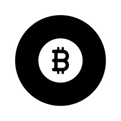 bitcoin circular glyph icon