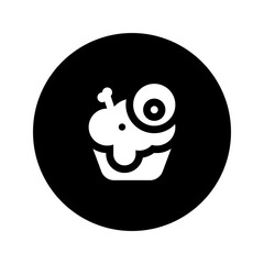 cake circular glyph icon
