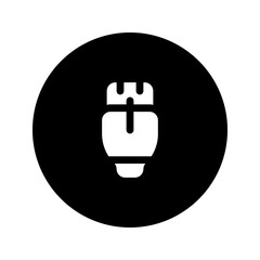 ethernet circular glyph icon