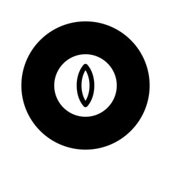 cat eye circular glyph icon